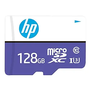 HP Micro SD Card 128GB with Adapter U3 (Purple) (Write Speed 60MB/s & Read Speed 100 MB/s Records 4K UHD and Fill HD Video)