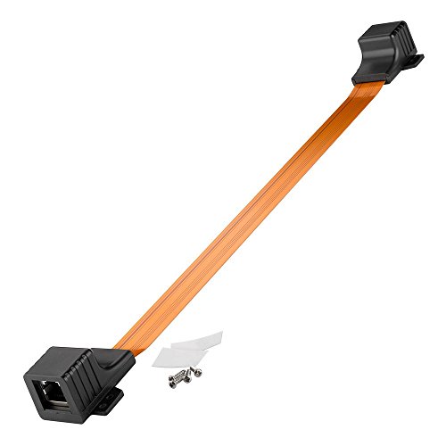 erenLINE® RJ45 Fensterdurchführung, Türdurchführung 30 cm; extra dünn; zum Verlegen von Netzwerkkabeln durch Fenster, Türen - 2