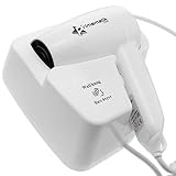Selector de potencia de 2 niveles de intensidad. Pulsador de encendido. Requiere mantener apretado el pulsador para el funcionamiento, lo que evita que los usuarios lo dejen conectado.
