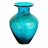 Blumenvase, Glas Vase "ORIENT", blau/bronze, 27 cm, moderner Style (ART GLASS powered by CRISTALICA)