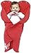 Wallaboo Baby Blanket Fleur, Supersoft 100% Cotton, For Pram, Moses Basket or Crib and Travel, Poppy Red