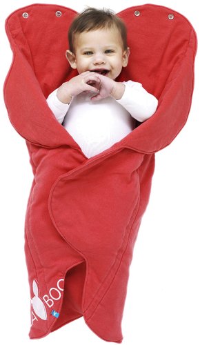 Wallaboo Baby Blanket Fleur, Supersoft 100% Cotton, For Pram, Moses Basket or Crib and Travel, Poppy Red