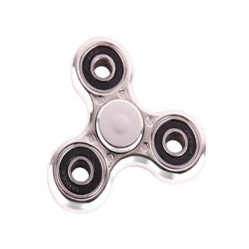 L-FENG-UK Hand Fidget Finger Spinner Focus Reduce Stress Tool (Silver) L-FENG-UK Hand Fidget Finger Spinner Focus Reduce Stress Tool (Silver)