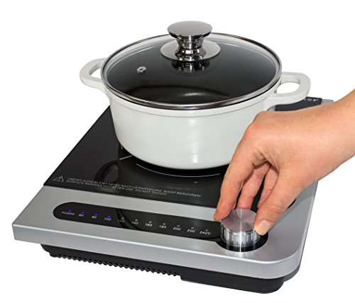 Karcher Black Star Induktionsplatte (10 Heizstufen, wählbare Temperatur 60-240°C, automatische Topferkennung, 30 x 36 cm) silber/schwarz - 3