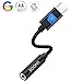 Price comparison product image USB C to 3.5mm Headphone Adapter, UNOOE USB Type C to Aux Audio Adapter Pixel 2 DAC Hi-Res Converter Connector for Google Pixel 2/Pixel 2 XL/Essential Phone/Motorola Moto Z/HTC U11/HTC Essential PH-1 (Black)
