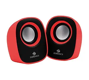 ZEBRONICS Zeb-Pebble 2.0 Channel Multimedia Speaker (Red)