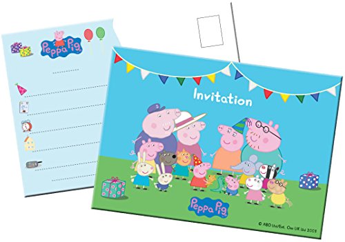 8 Einladungskarten * PEPPA PIG * für Kindergeburtstag und Mottoparty // Wutz Kinder Geburtstag Einladungen Invites