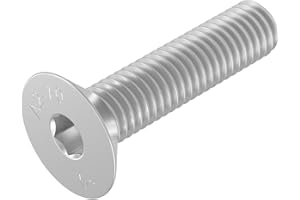 SECCARO Vite a testa svasata M8 x 35 mm, acciaio inox V2A VA A2, DIN 7991 / ISO 10642, esagono incassato, 20 pezzi