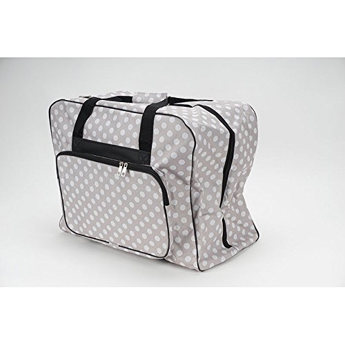 Nähmaschinen Tasche XL (taupe/grau/weiß gepunktet) - 2