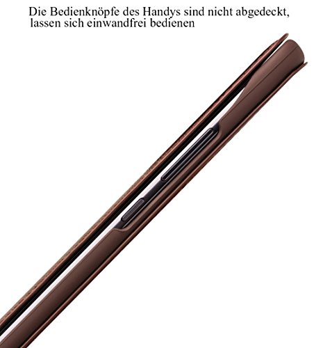 Echtleder Klapph  lle f  r Mate 10 Pro  Vintage und Business Serie mit Kartenfach  Flip Smart Cover Rindsleder Ultraslim Handytasche f  r HUAWEI Mate 