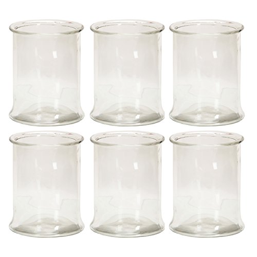 6 Stück Glaszylinder H 14 cm – Teelichtgläser- Windlichter – Vasen - 2
