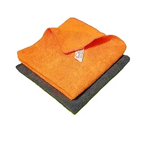 Autofurnish Microfiber Car Cleaning & Polishing Towel Cloth (40 cm X 40 cm, 350 GSM, Set of 2