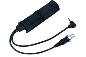 QIRUIMY Interrupteur Lampe de Poche Tactique télécommande Double commutateur 2 contrôle de la Prise Compatible avec Les Lampes de Reconnaissance de la série M300 M600 et la série PEQ DBAL