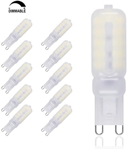GVOREE G9 LED Bulbs, 5W Replace 50W Halogen Bulb, AC 220-240V, 360° beam angle. G9 Led Dimmable Light Bulb,Daylight Cool White 6000K Pack of 10