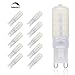 Produktbild GVOREE G9 LED Leuchtmittel Kaltweiss 3000K 5W ersetzt 50 W Halogen Glühbirne 400lm AC 220V 360 ° Abstrahlwinkel G9 LED Glühbirne Dimmbar 10pcs