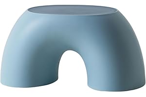 nonotse Ringförmig Toilettenhocker Erwachsene Tragbar rutschfest Langlebig Kackhocker Für Das Badezimmer Klohocker Wohnbereich Couchtisch Fußhocker(Blau)