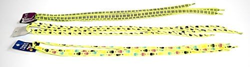 set of three cool design long shoe laces(NEON YELLOW WITH SKULLS, BOB MARLEY AND PIANO KEYS)