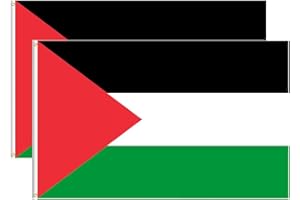 KHYYQUA Palestina Bandera,Con Ojales De Latón,90 x 150 cm, Poliéster, Resistente a La Luz,Bandera Grande De Palestina,Día Nacional Jardin Callejeras Escuela Barra Fiesta Decoración