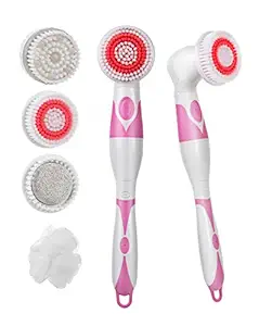 JSB HF136 Body Bath Brush Long Handle Electric Massager Waterproof Home Beauty Machine (Battery Operated)