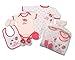5 Piece Baby Gift Set With Embroidery and Applique - 0/3 Months (Baby Girl Pink)
