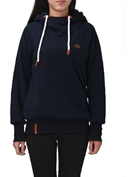 ZANZEA Damen Winter Langarm Hoodie mit Kaputze Sweatshirt Pullover Jumper Tops