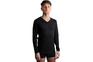 New Day intimo eccezionale Made in Italy- 3 Maglie Intime per Uomo (con Collo Tondo o Collo a V) Manica Lunga in Caldo Cotone Invernale