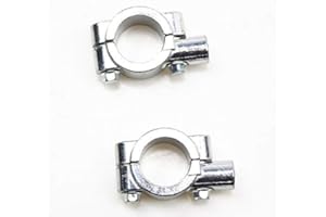 NEWLAND2019 1 pulgada 25mm Manillar M10 10mm Espejo Abrazadera Adaptador de montaje para Harley Honda, Kawasaki, Suzuki, Yamaha, Cruiser Chopper Cafe Race ATV (Plata)