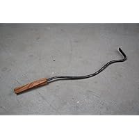 Schürhaken mit gedrehtem Eichenholzgriff