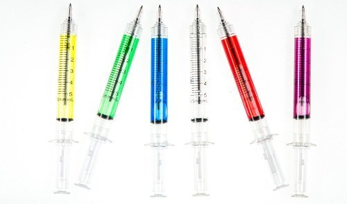 6 Spritzen Stifte perfekt für Krankenschwester Kostüme