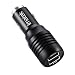 Produktbild IMATEK Auto-Aufladeeinheit, CC3202 Schwarze Aluminiumlegierung schnelle Aufladung 3.0 schnelle Aufladung USB Auto Aufladeeinheit Doppelport DC 5V 4.8A Gesamtausgabe für iPhone iPad Samsung Xiaomi.