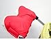 Universal Baby Hand Warmer Muff with Warm Fleece Compatible With Pushchairs Prams and Travel - Red
