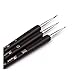 Domire Set of 3 Brown Nail Art Brushes- Professional Nail Art Brushes- Sable Nail Art Brush Pen, Detailer