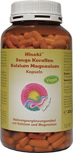 Hinoki Sango Coral Calcium Magnesium 2: 1 – 400 Vegan Capsules