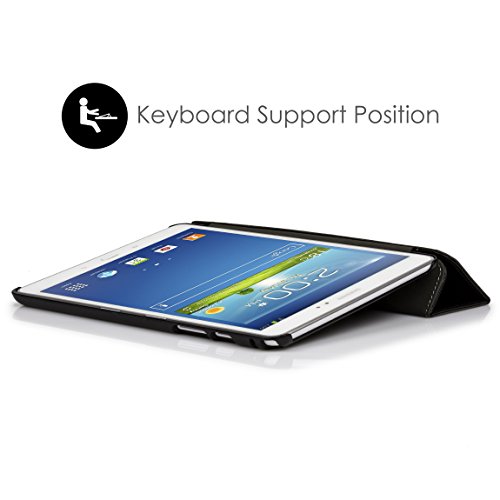 ForeFront Cases® – Kunstleder-Case mit Ständer Hülle für Samsung Galaxy Tab 3 8.0 8GB 3G + WiFi – mit magnetischer Auto-Sleep-Wake-Funktion – inkl. Bedienstift - 8