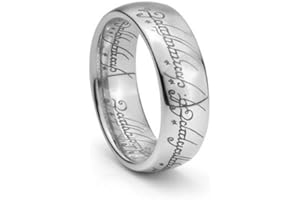 UrbanBijoux Bague Anneau Femme Homme tungstène Argent Lord Seigneur des Anneaux