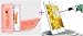 Produktbild iPhone 6 case / iPhone 6s case / Handy Hülle TPU Silikon Crystal Case, 4 verschiedene Farben Schutzhülle (4,7 Zoll) mit Fingerschlaufe / Fingerring, + iPhone 6S Schutzfolie, iPhone 6 Panzerglasfolie Gehärtetes Glas 9H Displayschutzfolie