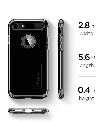 iPhone 8 Case / iPhone 7 Case, Spigen [Slim Armor] AIR CUSHION [Jet Black] Air Cushioned Corners / Dual Layer Protective Case for iPhone 7 (2016) / iPhone 8 (2017) - (042CS20842)