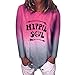 Produktbild MCYs  Damen Casual Farbverlauf Hippie Soul Langarm T Shirt Tunika Bluse Tops