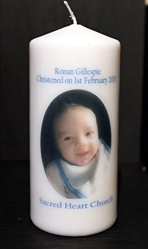 Personalised Cellini Photo Candle Card Gift, Special Childs Christening, Baptism or any special occasion Keepsake!