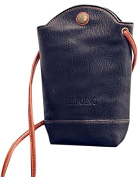 Kanpola Frauen Schultertasche Kleine Körper Taschen Slim Crossbody Reißverschluss Pocket Square