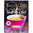 Royal Chai | Saffron Chai Sweetened | 10 Single Serving Sachets | Premium Instant Tea | 200g
