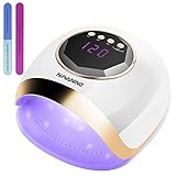 NAVANINO Lampe UV Sèche Ongles, 30 Lumières à LED 4 Réglage de la Minuterie Base Détachable Séchage Rapide Convient au Gel UV Usage Ménager et Professionnel