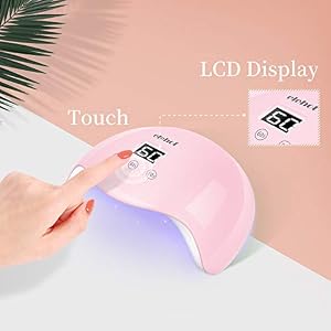 ELEHOT Lampara led uñas Pantalla LCD Secador de uñas de Botón Táctil Sensor  Automático de infrarrojos 3 Temporizadores… | mejorcrema.es