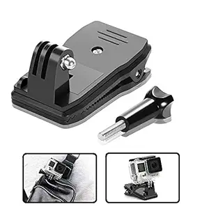 Action Pro 360Rotary Backpack, Hat Rec-Mounts Clip Clamp Mount Compatible with SJCAM Yi GoPro Eken Yi Action Cameras