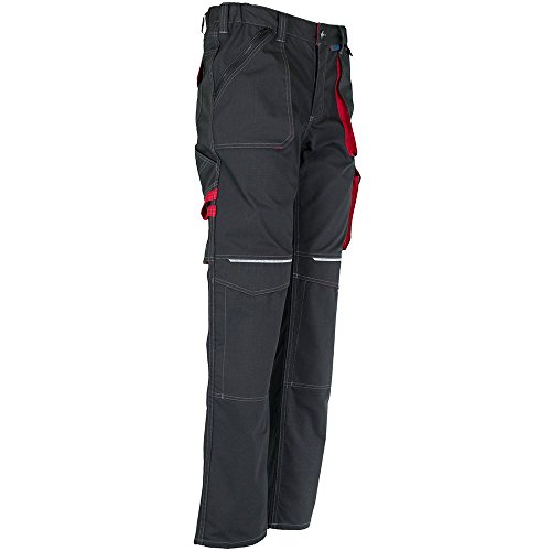 Planam Bundhose „Basalt“ Größe 42 / 164, anthrazit / rot, 2820042 - 2