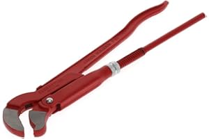 GEDORE red 45degree abgewinkelte Eck-Rohrzange, Spannweite 55 mm/1 1/2 Zoll, S-Maul, massiv, Zahnung versetzt, R27140015