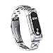 Produktbild FeiliandaJJ Ersatzarmbänder für Xiaomi Mi Band 2,Edelstahl Wasserdichtes Smart Watch Metall Armbänder Uhrenarmbänder Watch Band (Silber)