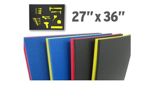 Foam Custom Tool Drawer Inserts 27x36 Black Red By Creative