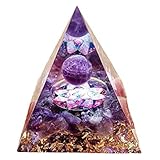 Moonstone Crystal Orgone Pyramid Ogan Crystal Energy Tower Nature Reiki Chakra Crushed Stone Jewelry Flower Of Life Crystal Orgonite Pyramid Healing 6cm