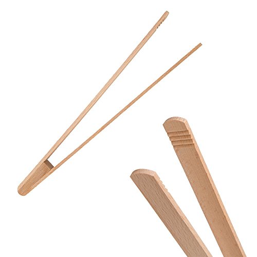 Uulki® 10-tlg. Umweltfreundliches Küchenutensilien Set aus Ardenner Buchenholz – Küchenhelfer hergestellt in Europa (Kochlöffel, Teigschaber, Pfannenwender, Salatbesteck, Grillzange) - 9